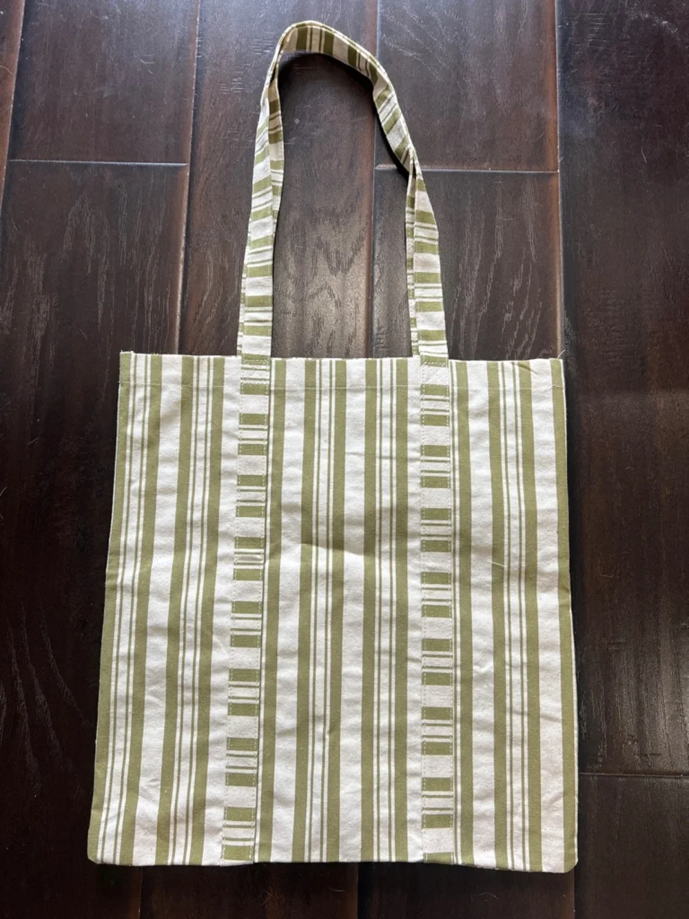 Sézane Green Striped Tote